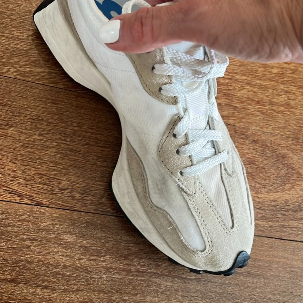 New Balance Cream and White Athletic Shoes - Picture 7 of 7